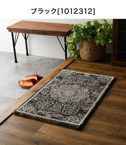 玄関マット 70×120cm ウィルトン織り 約60万ノット エジプト製 オリエンタル柄 おしゃれ ラグ ラグマット カーペット(代引不可)