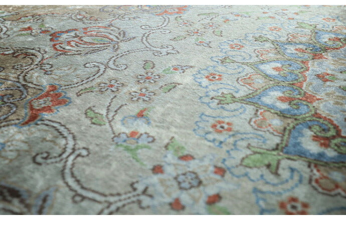 ラグ ラグマット ラグカーペット 絨毯 ペルシャ風プリント 130x190cm 耐熱 床暖房 ホットカーペット 対応(代引不可)