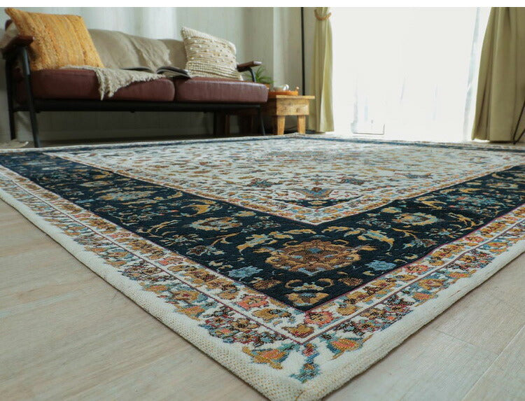 ラグ 200×200cm ゴブラン柄 シェニール風 デザインラグ 滑り止め ラグマット カーペット 絨毯 おしゃれ(代引不可)