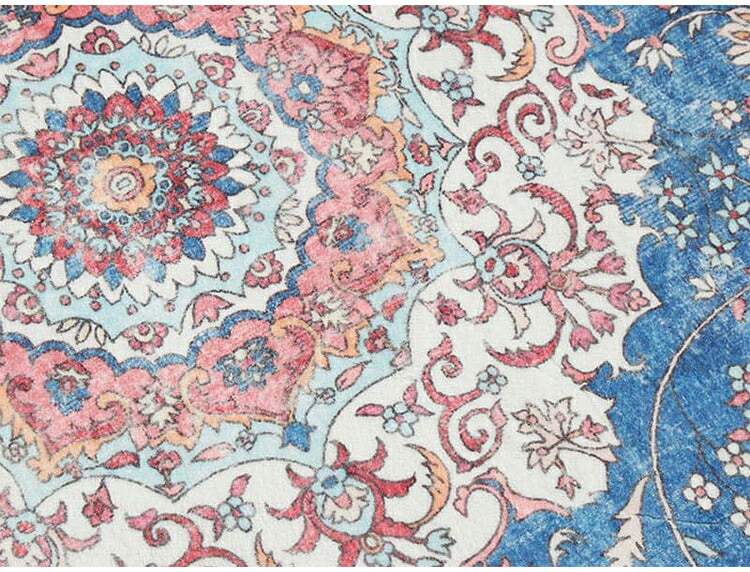 ラグ 190×240cm 長方形 滑り止め付き ラグマット 柄物 ペルシャ絨毯風 デザインラグ マット 艶消し おしゃれ かわいい 洗える ダイニングラグ 絨毯(代引不可)