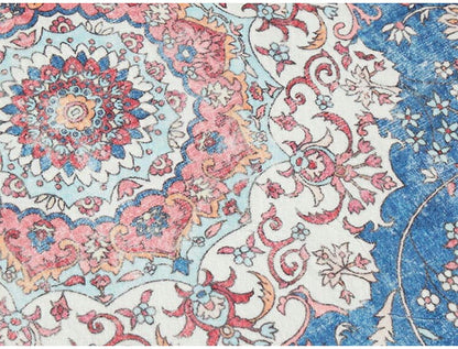 ラグ 190×240cm 長方形 滑り止め付き ラグマット 柄物 ペルシャ絨毯風 デザインラグ マット 艶消し おしゃれ かわいい 洗える ダイニングラグ 絨毯(代引不可)