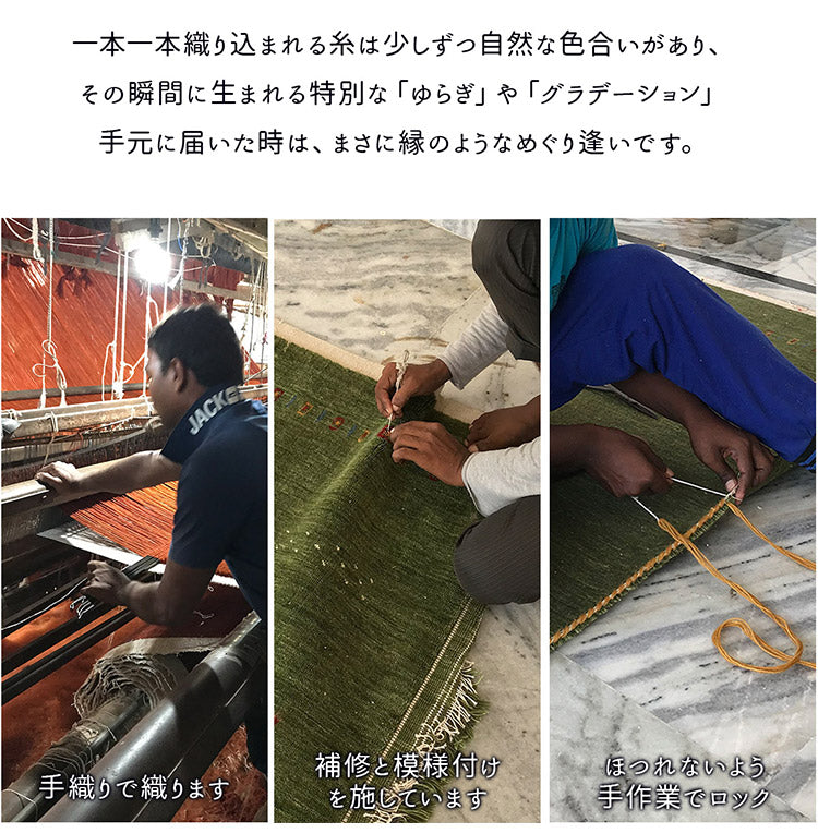 ギャベ ギャッベ キッチンマット 45×120cm インド製 手織りギャッベ ウール100% 防炎ラベル付き おしゃれ ラグ ラグマット カーペット(代引不可)