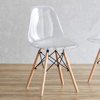 イームズチェア クリア 1脚 単品 透明 シェルチェア クリアチェア リプロダクト デザイナーズチェア ダイニングチェア デスクチェア 椅子 イス おしゃれ(代引不可)