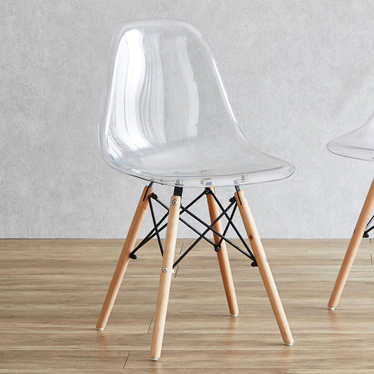 イームズチェア クリア 1脚 単品 透明 シェルチェア クリアチェア リプロダクト デザイナーズチェア ダイニングチェア デスクチェア 椅子 イス おしゃれ(代引不可)