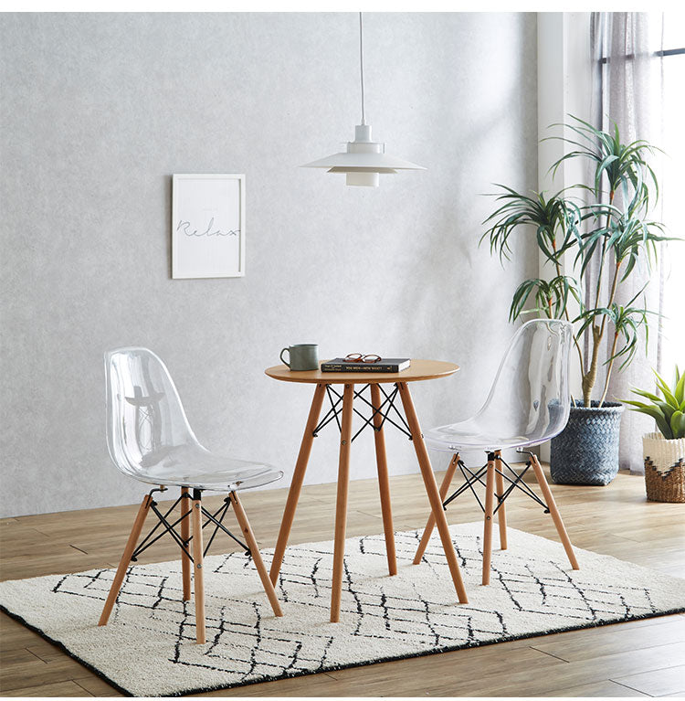 イームズチェア クリア 4脚セット 透明 シェルチェア クリアチェア リプロダクト デザイナーズチェア ダイニングチェア デスクチェア 椅子 イス おしゃれ(代引不可)