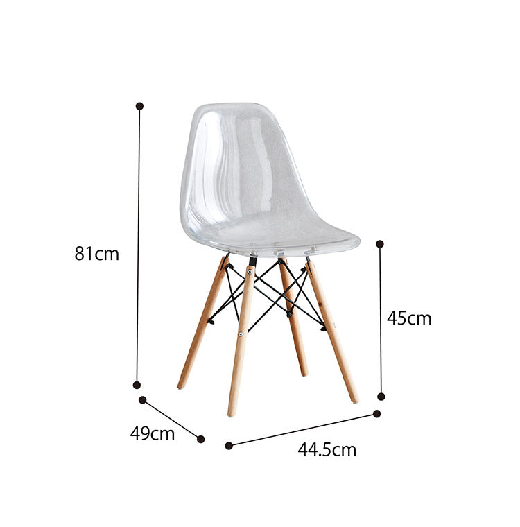 イームズチェア クリアチェア リプロダクト 1脚 リプロダクト 透明 椅子 イス チェア チェアー デザインチェア 北欧 シンプル ダイニングチェア デスクチェア おしゃれ(代引不可)