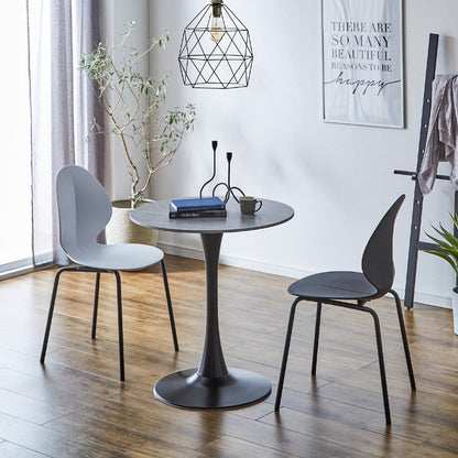 ダイニングチェア 4脚セット モノトーン スチール脚 アントチェア風 積み重ね スタッキングチェア おしゃれ 椅子 チェアー イス シンプル モダン 北欧(代引不可)