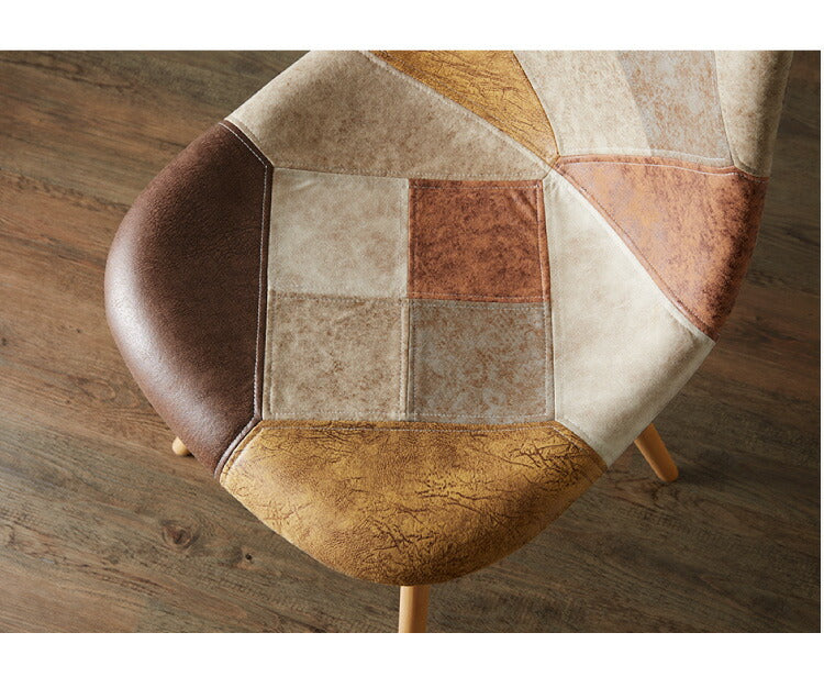 イームズチェア デザイナーズ シェルチェア パッチワーク 布張り ダイニングチェア おしゃれ かわいい カフェ風 椅子 イス チェアー ファブリック 北欧(代引不可)