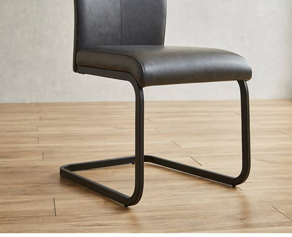 ダイニングチェア 2脚セット デザインチェア カンティレバーチェア PUレザー スチール脚 椅子 イス チェア チェアー 北欧 モノトーン シンプル おしゃれ(代引不可)