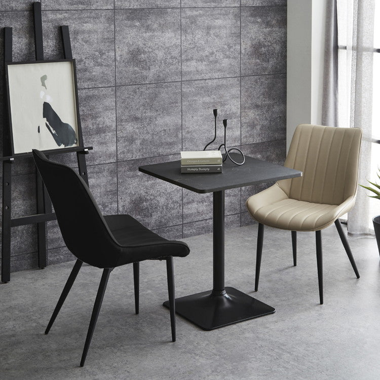 ダイニングチェア 2脚セット シンプル 肘無し スチール脚 PUレザー おしゃれ 椅子 チェアー イス シンプル モダン 北欧(代引不可)