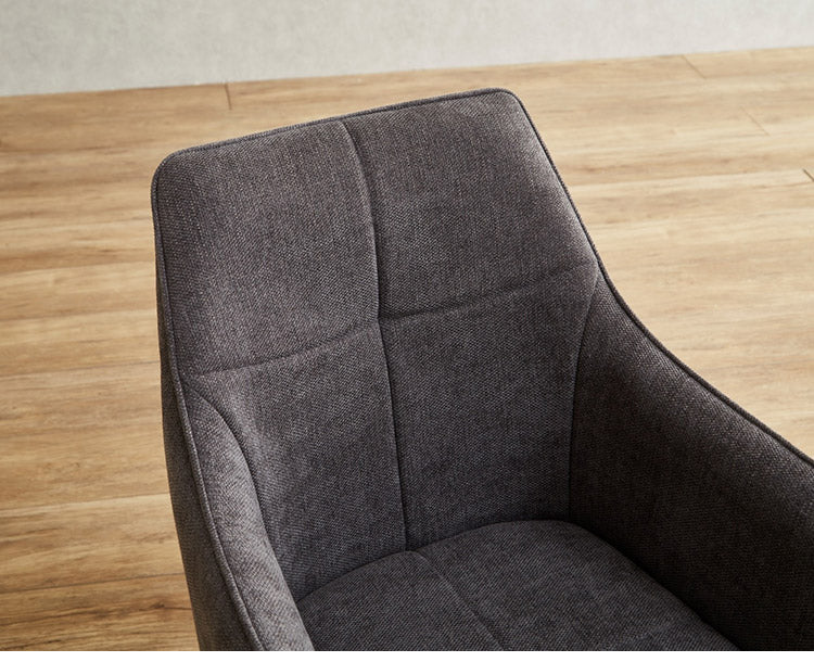 回転式ダイニングチェア 2脚セット 肘付き 肘あり ファブリック スチール脚 回転チェア 回転式チェア ダイニングチェア 椅子 イス チェア チェアー 北欧 モノトーン シンプル おしゃれ(代引不可)