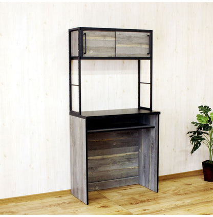 日本製 食器棚 レンジ台 幅90 ゴミ箱 収納 ごみ箱上ラック 国産 大川家具 キッチンボード 引戸 キッチンラック レンジラック 収納棚 キッチン収納 ゴミ箱ラック おしゃれ(代引不可)