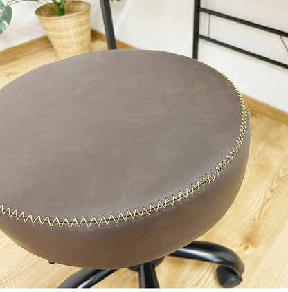 ガス圧昇降 回転式 デスクチェア スツール キャスター付き PUレザー 360度回転 椅子 イス チェア チェアー ステッチ おしゃれ(代引不可)