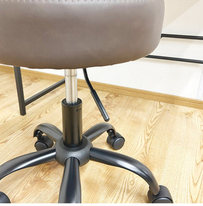 ガス圧昇降 回転式 デスクチェア スツール キャスター付き PUレザー 360度回転 椅子 イス チェア チェアー ステッチ おしゃれ(代引不可)