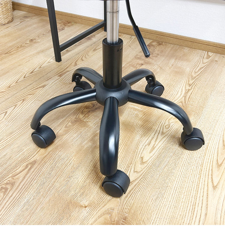 ガス圧昇降 回転式 デスクチェア スツール キャスター付き PUレザー 360度回転 椅子 イス チェア チェアー ステッチ おしゃれ(代引不可)