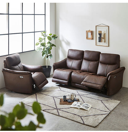 電動リクライニングソファ 3人掛け 引っかきキズに強い ファブリックレザー生地 三人掛け 3P 電動モーションソファー 電動ソファ おしゃれ(代引不可)