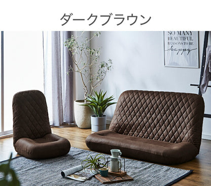 座椅子 1人掛け ハイバック フロアソファ ポケットコイル 引っかき傷に強い レザーファブリック リクライニング 1P シンプル おしゃれ(代引不可)