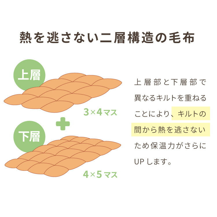 岩盤浴のような二層式毛布 岩盤浴 FLAME YARN 毛布 140×200cm シングル 保温 あったか 冬 暖かい 寝具 インテリア 北欧 かわいい シンプル コンパクト 収納 来客 布団 ふとん