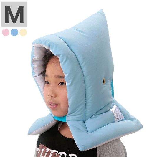 防炎協会認定 カネカロン防災頭巾 M 防災ずきん 日本製 Mサイズ防災クッション 42×28cm 小学生ジュニア用 ゴム付き 防炎 小学生 小学校 学校 防災用品 ぼうさいずきん クッション 防災クッション 防災グッズ 防炎製品