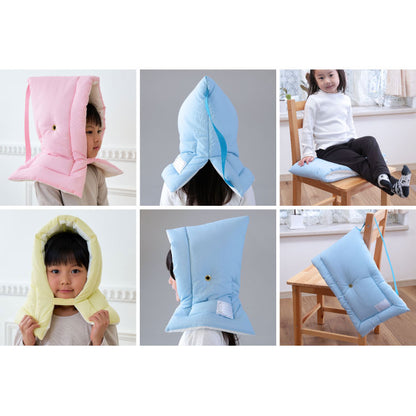 【5%OFF】防災ずきん Mサイズ 日本製 防災頭巾 防災協会認定 カネカロン 28×42cm 小学生 中高学年 大人 学校 保育園 幼稚園 防災グッズ 防炎 子ども キッズ