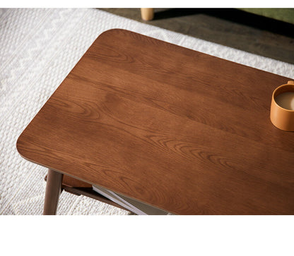 天然木 折りたたみテーブル 棚付き ローテーブル テーブル センターテーブル フォールディングテーブル リビングテーブル カフェ