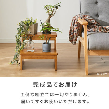天然木 高踏み台 2段 幅38cm 完成品 ステップ&スツール ステップ台 ステップ スツール ふみ台 子供 キッズステップ 台 キッズ 子ども 木製 北欧 玄関 キッチン 洗面所 手洗い 子供用踏み台