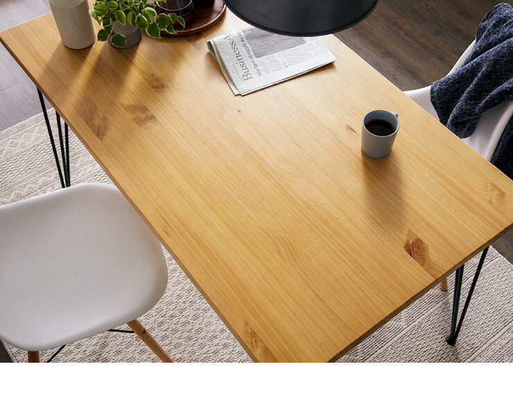 アンティーク テーブル オーク材 パイン材 机 4人掛け ナチュラル 無垢材 ダイニングテーブル 幅135cm カントリー ヴィンテージ 4人掛け用