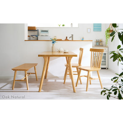 天然木 オーク無垢材 ダイニングテーブル 120×75cm 脚Aタイプ 単品 4人掛け 木製 長方形 ダイニング テーブル オーク材 食卓テーブル 幅120 4人掛 4人用 おしゃれ(代引不可)【送料無料】