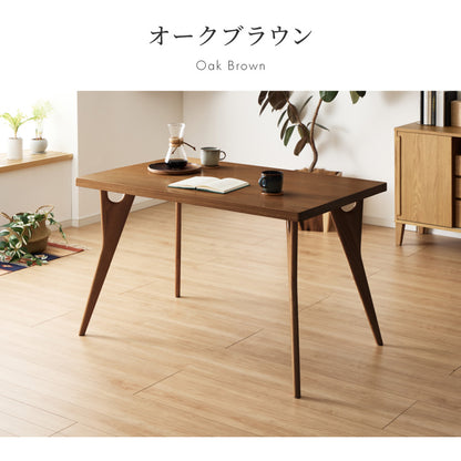 天然木 オーク無垢材 ダイニングテーブル 120×75cm 脚Bタイプ 単品 4人掛け 木製 長方形 ダイニング テーブル オーク材 食卓テーブル 幅120 4人掛 4人用 おしゃれ(代引不可)【送料無料】