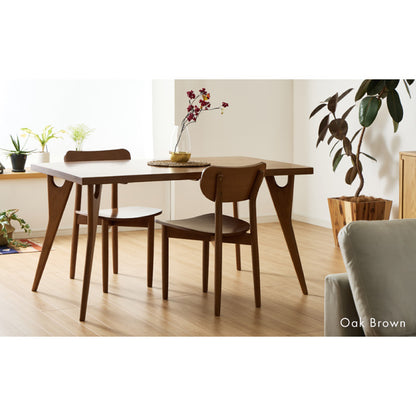 天然木 オーク無垢材 ダイニングテーブル 140×80cm 脚Bタイプ 単品 4人掛け 木製 長方形 ダイニング テーブル オーク材 食卓テーブル 幅120 4人掛 4人用 おしゃれ(代引不可)【送料無料】
