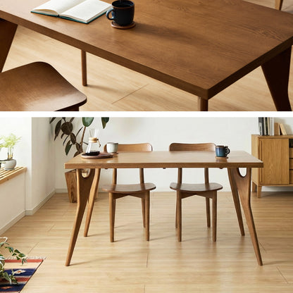 天然木 オーク無垢材 ダイニングテーブル 140×80cm 脚Bタイプ 単品 4人掛け 木製 長方形 ダイニング テーブル オーク材 食卓テーブル 幅120 4人掛 4人用 おしゃれ(代引不可)【送料無料】