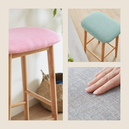 アルダー材を使ったファブリックスツール ランド ハイタイプ ハイスツール アルダー材 天然木 無垢材 ウッドスツール キッチンスツール おしゃれ 北欧 木製椅子 カウンタースツール【送料無料】