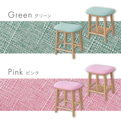 アルダー材を使ったファブリックスツール ランド ロータイプ ロースツール 棚なしアルダー材 天然木 無垢材 ウッドスツール キッチンスツール おしゃれ 北欧 木製椅子 カウンタースツール