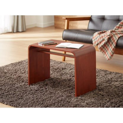 2WAY コの字サイドテーブル 幅55cm センターテーブル サイドテーブル 完成品 木製 天然木 テーブル ローテーブル 机 リビングテーブル ミニテーブル コーヒーテーブル ベッドサイド ナイトテーブル