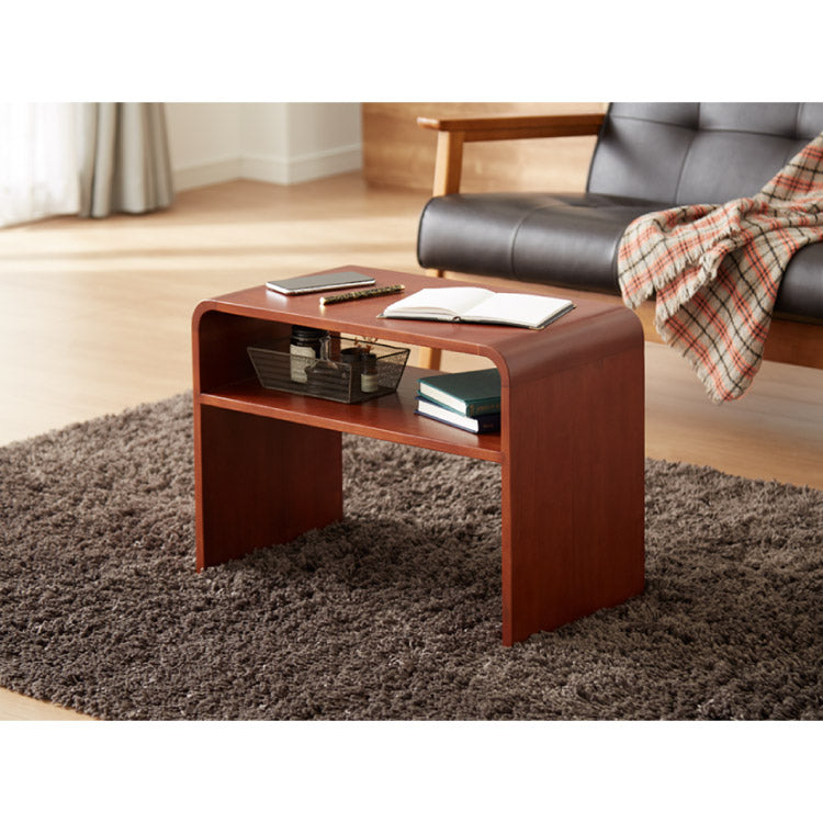 棚付き 2WAY コの字サイドテーブル 幅55cm センターテーブル サイドテーブル 完成品 木製 天然木 テーブル ローテーブル 机 リビングテーブル ミニテーブル コーヒーテーブル ナイトテーブル