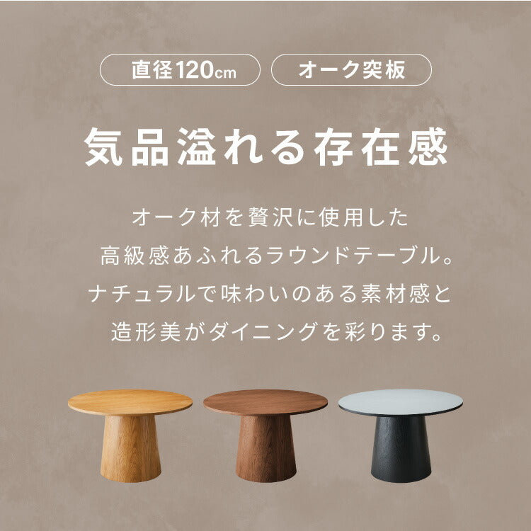円形 ダイニングテーブル 120 丸型 テーブル 単品 直径120cm 4人掛け