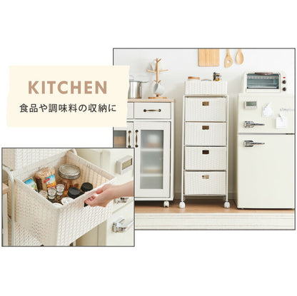 【アウトレット品】【箱破損】 キャスター付きラタン調サニタリー収納 幅35cm スリム 引き出し サニタリーチェスト サニタリー すき間 チェスト ランドリー 棚 ラック チェスト ランドリー収納(代引不可)