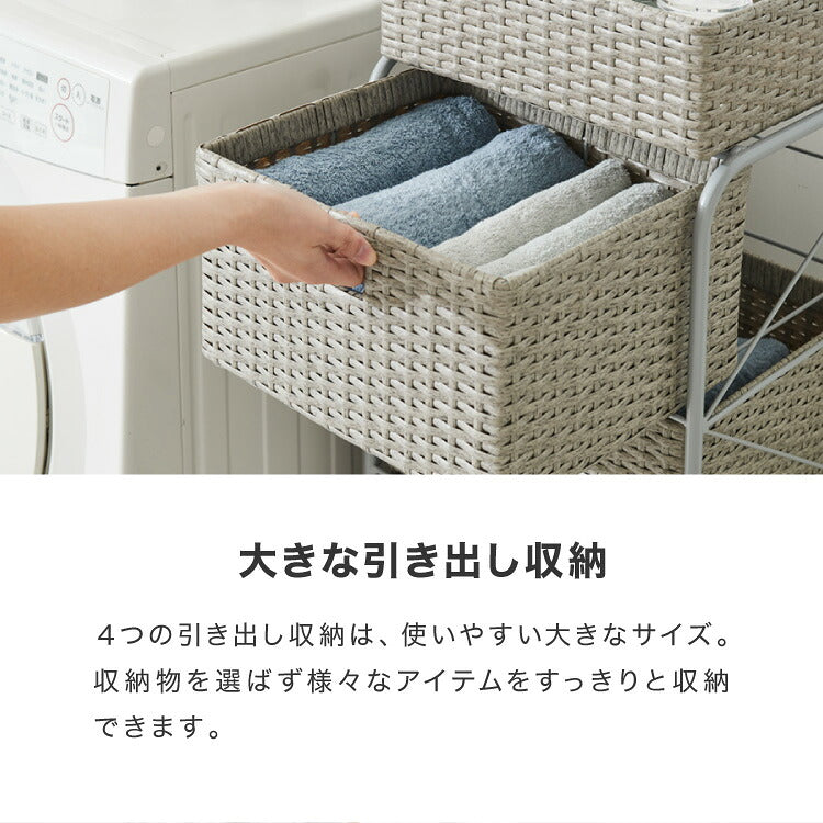 【アウトレット品】【箱破損】 キャスター付きラタン調サニタリー収納 幅35cm スリム 引き出し サニタリーチェスト サニタリー すき間 チェスト ランドリー 棚 ラック チェスト ランドリー収納(代引不可)