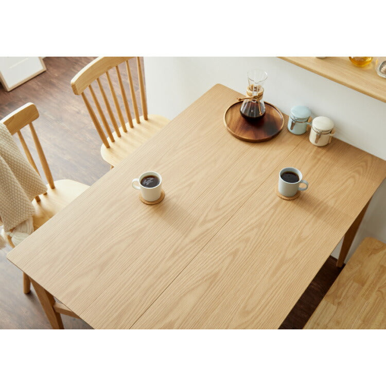 拡張式ダイニングテーブル 120×80cm 折りたたみ ダイニングテーブル