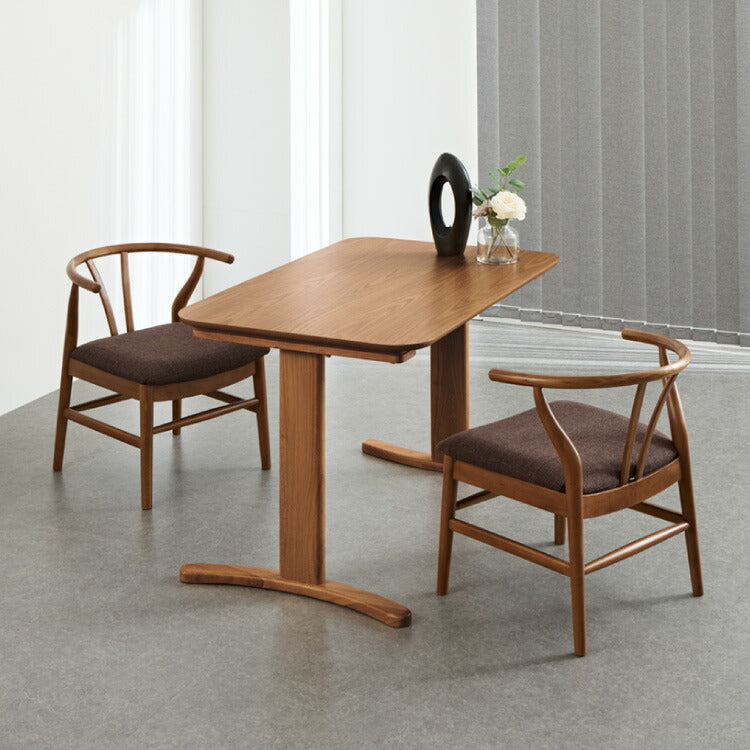 2サイズから選べる 高さ65cm ダイニングテーブル 110×70cm 140×80cm T字脚 天然木 幅110 幅140 2人用 4人用 オーク突板 ナチュラル 木製 リビング ダイニング パソコンデスク つくえ 机 デスク テーブル 食卓テーブル