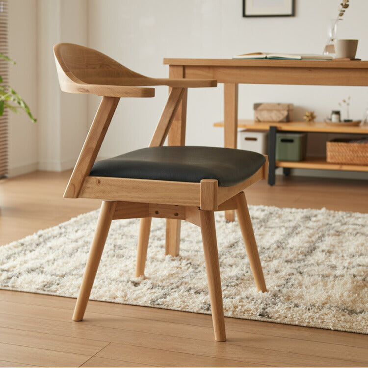 ダイニングチェア 天然木 アッシュ 回転式 ひじ掛け付き 北欧デザインチェア ノリス 回転ダイニングチェア 肘付き 曲げ木 ダイニング リビングチェア アームチェア チェア 食卓椅子