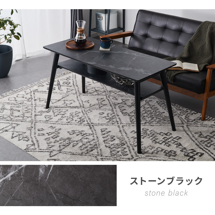 折りたたみ 棚付き ソファテーブル 高さ60cm 110×50cm ローテーブル おしゃれ 北欧 シンプル ナチュラル センターテーブル ソファテーブル テーブル 大理石 石目調 机 折り畳み 収納付き 天然木