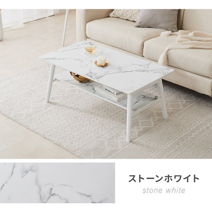【5%OFF】折りたたみ 棚付き センターテーブル 90×50cm ローテーブル おしゃれ 北欧 シンプル ナチュラル センターテーブル ソファテーブル テーブル 大理石 石目調 机 折り畳み 収納付き 天然木 完成品 木製【送料無料】