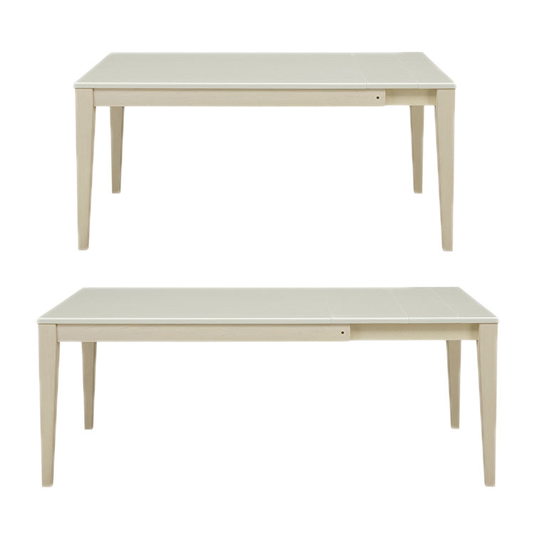 ダイニングテーブル 単品 伸縮 幅130~幅180 4人掛け 6人掛け 4段階調整 伸縮テーブル 伸長式 ダイニング ホワイト 鏡面 傷に強い 白(代引不可)