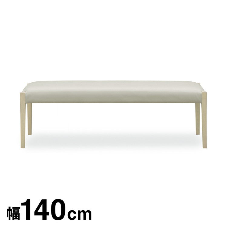 ダイニングベンチ 単品 幅140 単品 ベンチ チェア 椅子 いす 合皮 ホワイト 白 PVC おしゃれ モダン 北欧 シンプル 背もたれ インテリア(代引不可)