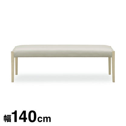 ダイニングベンチ 単品 幅140 単品 ベンチ チェア 椅子 いす 合皮 ホワイト 白 PVC おしゃれ モダン 北欧 シンプル 背もたれ インテリア(代引不可)