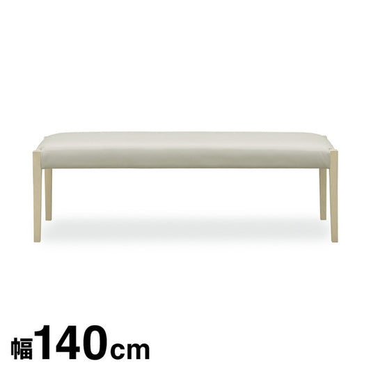 ダイニングベンチ 単品 幅140 単品 ベンチ チェア 椅子 いす 合皮 ホワイト 白 PVC おしゃれ モダン 北欧 シンプル 背もたれ インテリア(代引不可)