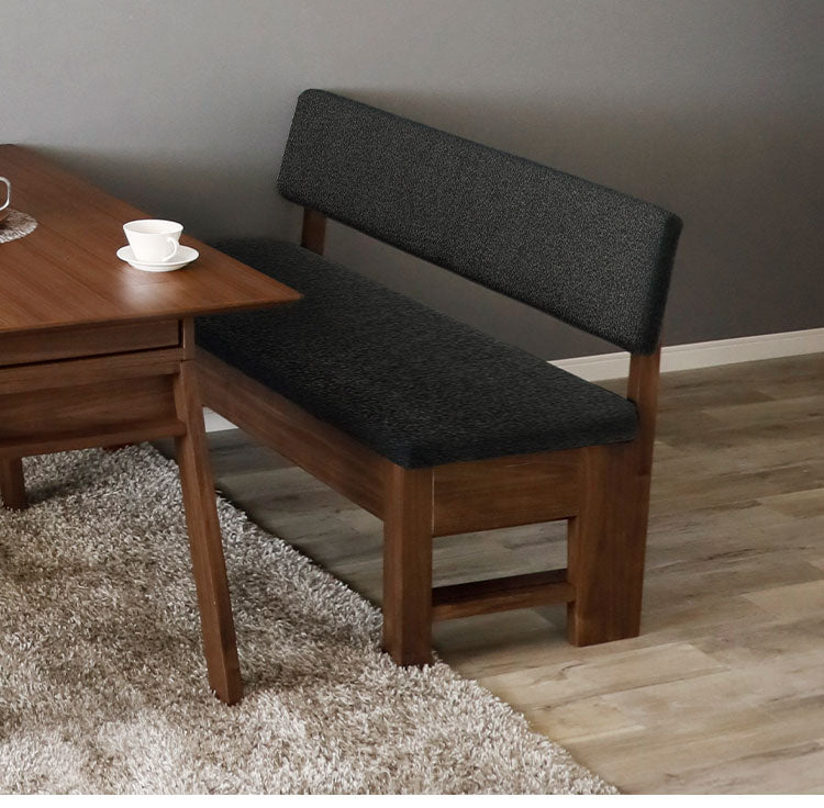 ダイニングチェア 伸長式 幅110(142)cm 2~3人掛け 伸縮 背もたれ付き ファブリック 北欧 おしゃれ ウォールナット オーク 伸長チェア リビング ダイニング 食卓椅子(代引不可)