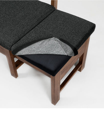 ダイニングチェア 伸長式 幅110(142)cm 2~3人掛け 伸縮 背もたれ付き ファブリック 北欧 おしゃれ ウォールナット オーク 伸長チェア リビング ダイニング 食卓椅子(代引不可)