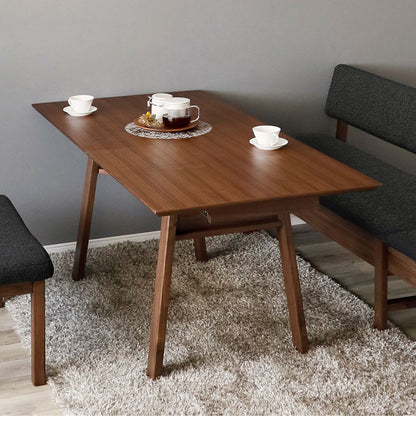 ダイニングテーブル 伸長式 幅110(140cm) 奥行80cm 天然木 木製 食卓 拡張テーブル ナチュラル 北欧 おしゃれ ウォールナット オーク リビング ダイニング(代引不可)